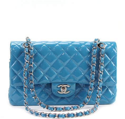 blue chanel bag|chanel blue flap bag.